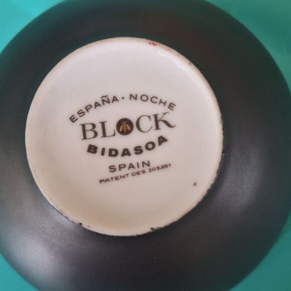 Espana Noche Block Bidasoa Demitasse/Tea Serving Pieces Spain VTG Black Matte - Picture 5 of 13